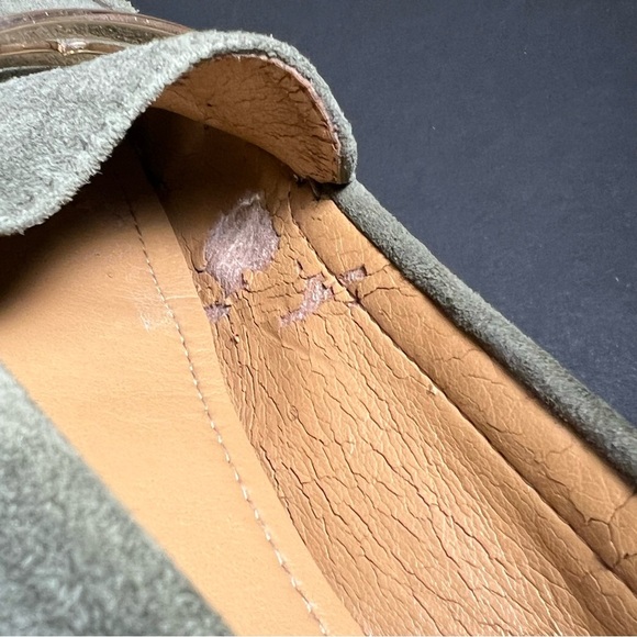 Womens COACH Olympia Green Suede Slip On Loafers / Size 6.5 Medium - Picture 9 of 10